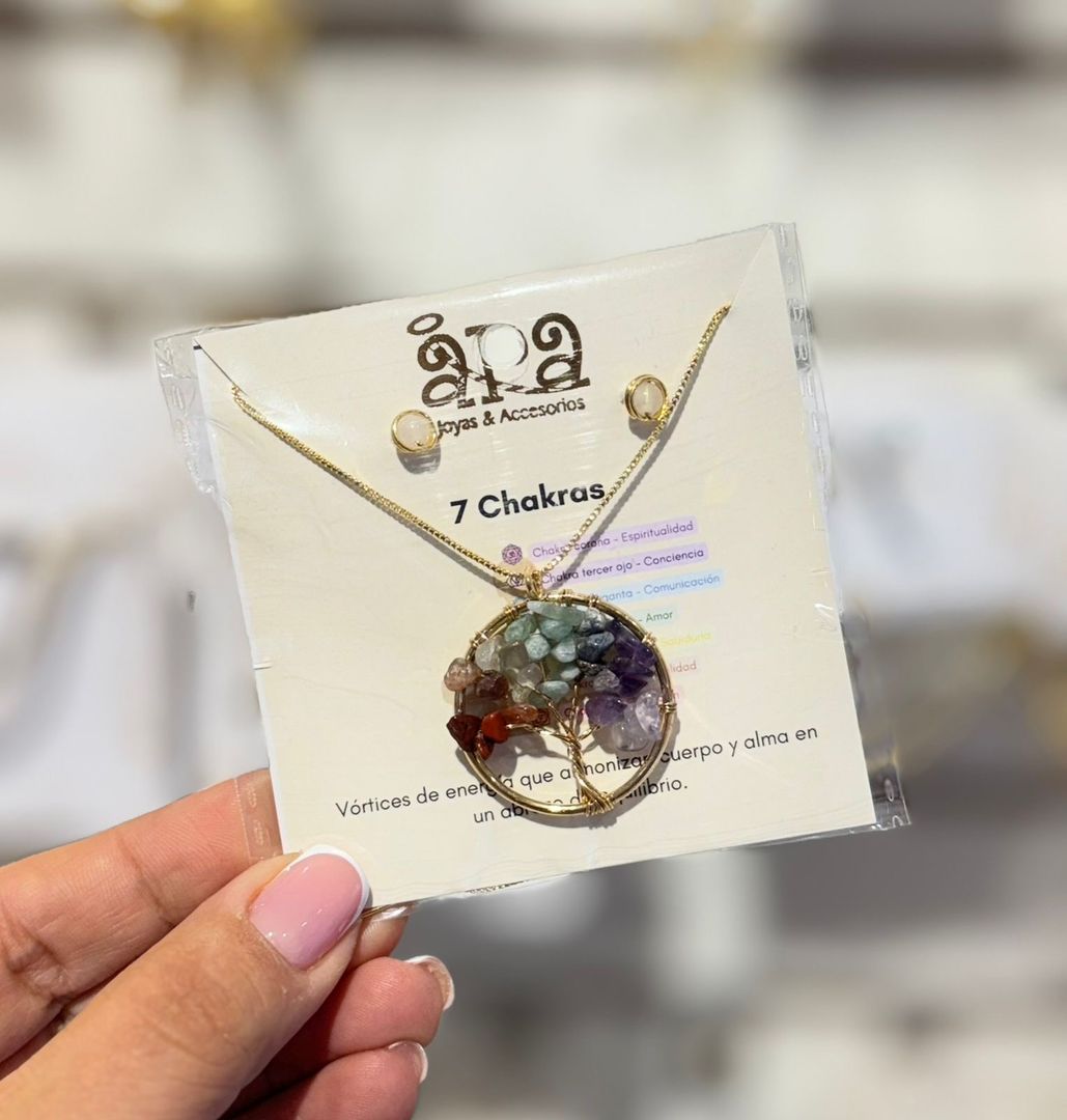 Cadena y topos árbol de la vida 7 chakras 