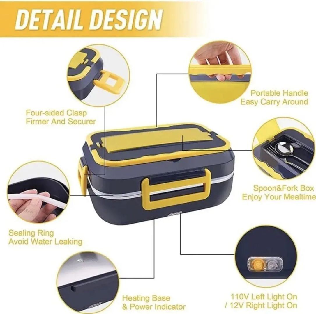LONCHERA TERMICA ELECTRICA LUNCH BOX 1.5L CARRO