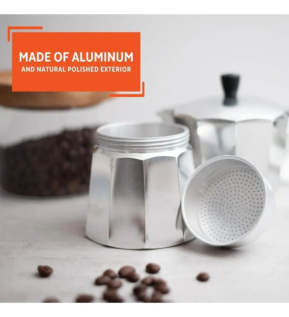 CAFETERA IMUSA DE ALUMINIO PARA 6 TAZAS