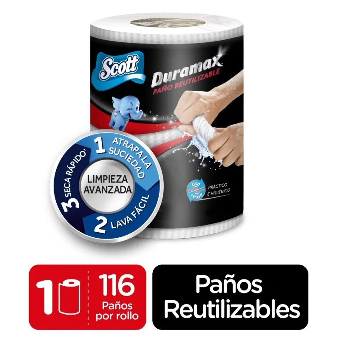 G. TOALLA COCINA SCOTT DURAMAX REUTILIZABLE ROLLO X 116 HOJAS