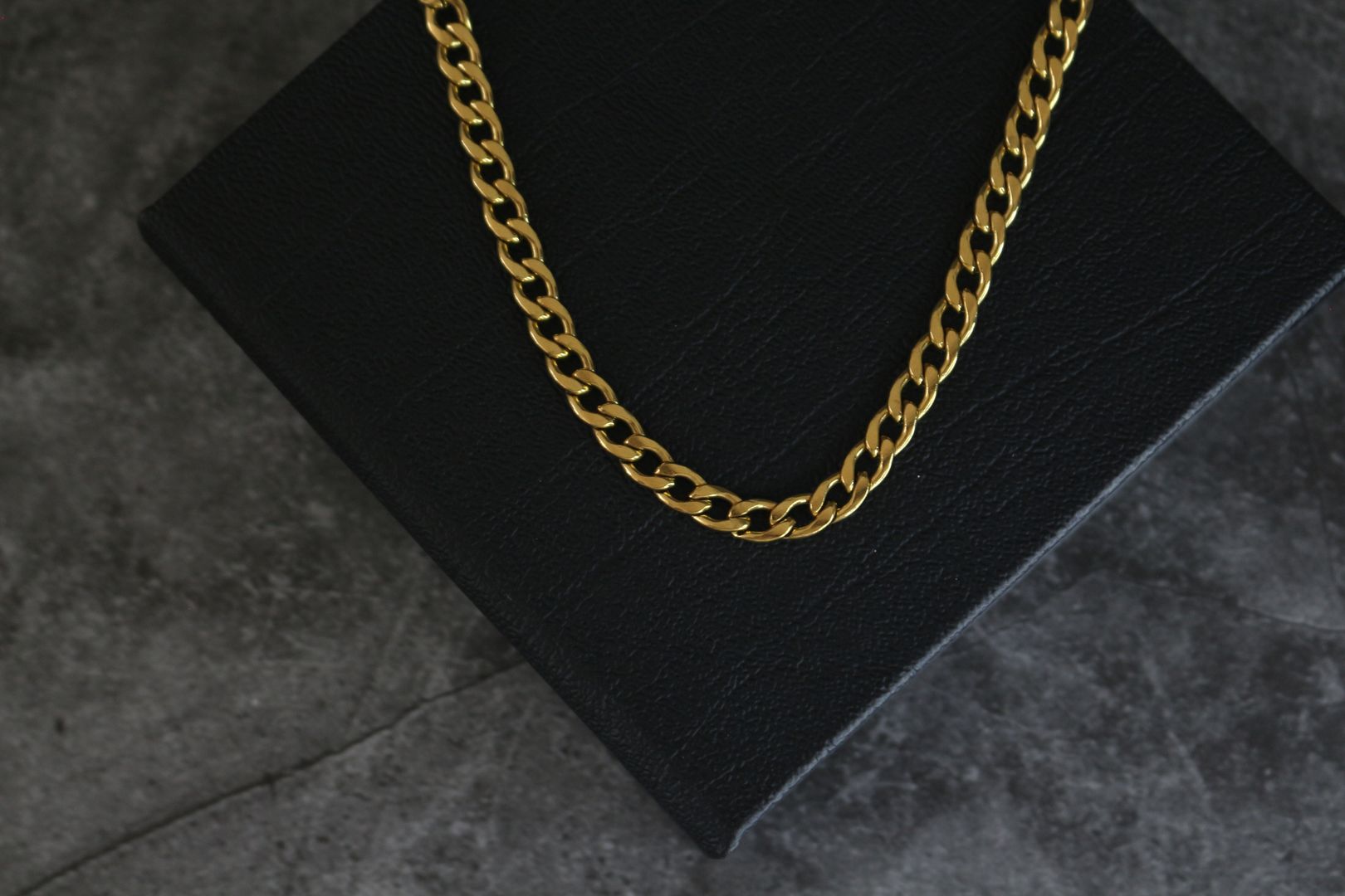 Cadena cubana 5 mm - Dorada