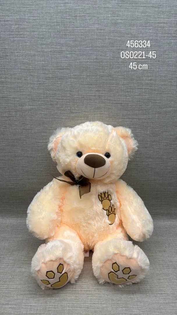 OSO CON HUELLAS BORDADAS 45 CM