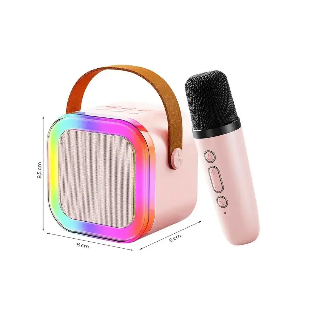 PARLANTE KARAOKE LED INALAMBRICO CON MICROFONO