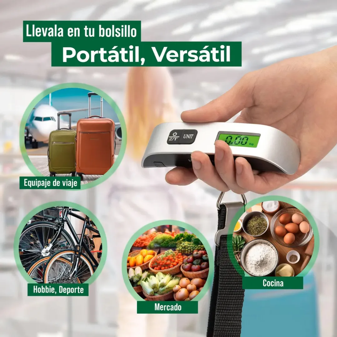 PESA GRAMERA DIGITAL PARA MALETAS BASCULA PORTATIL