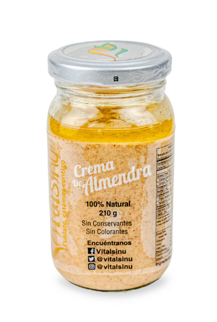 CREMA DE ALMENDRAS X 210GR VITAL SINU