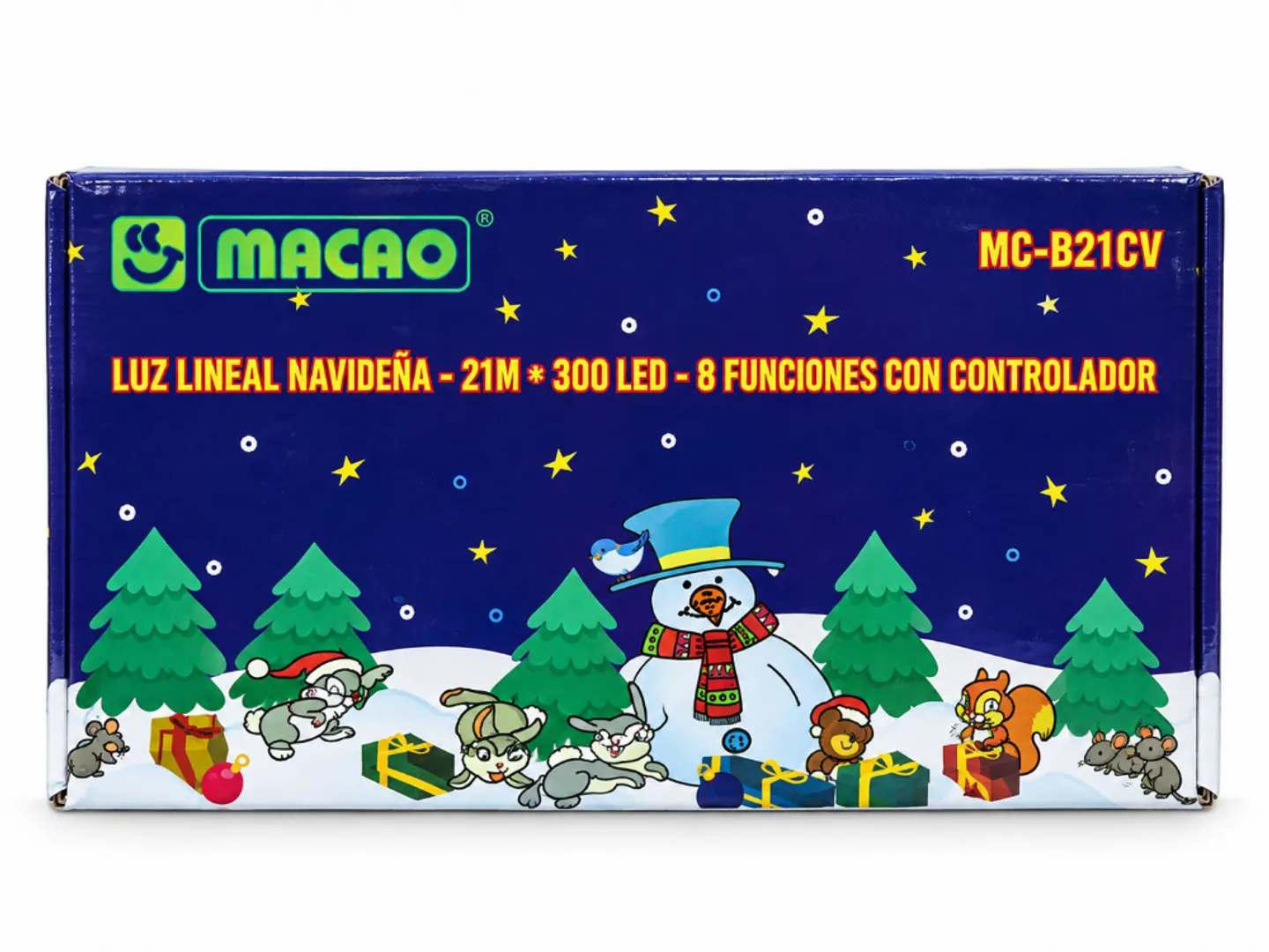 LUZ LED LINEAL NAVIDEÑA 300L 8 FUNCIONES CON CONTROLADOR 21M