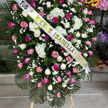 Imagen del producto PEDESTAL FUNEBRE EN TONOS ROSADOS