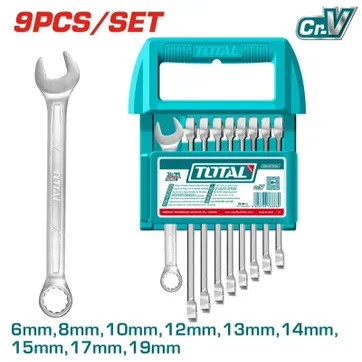 Imagen del producto Llaves Combinadas Set 9 Pzas 6-19mm Cr-v Fino Pulido
