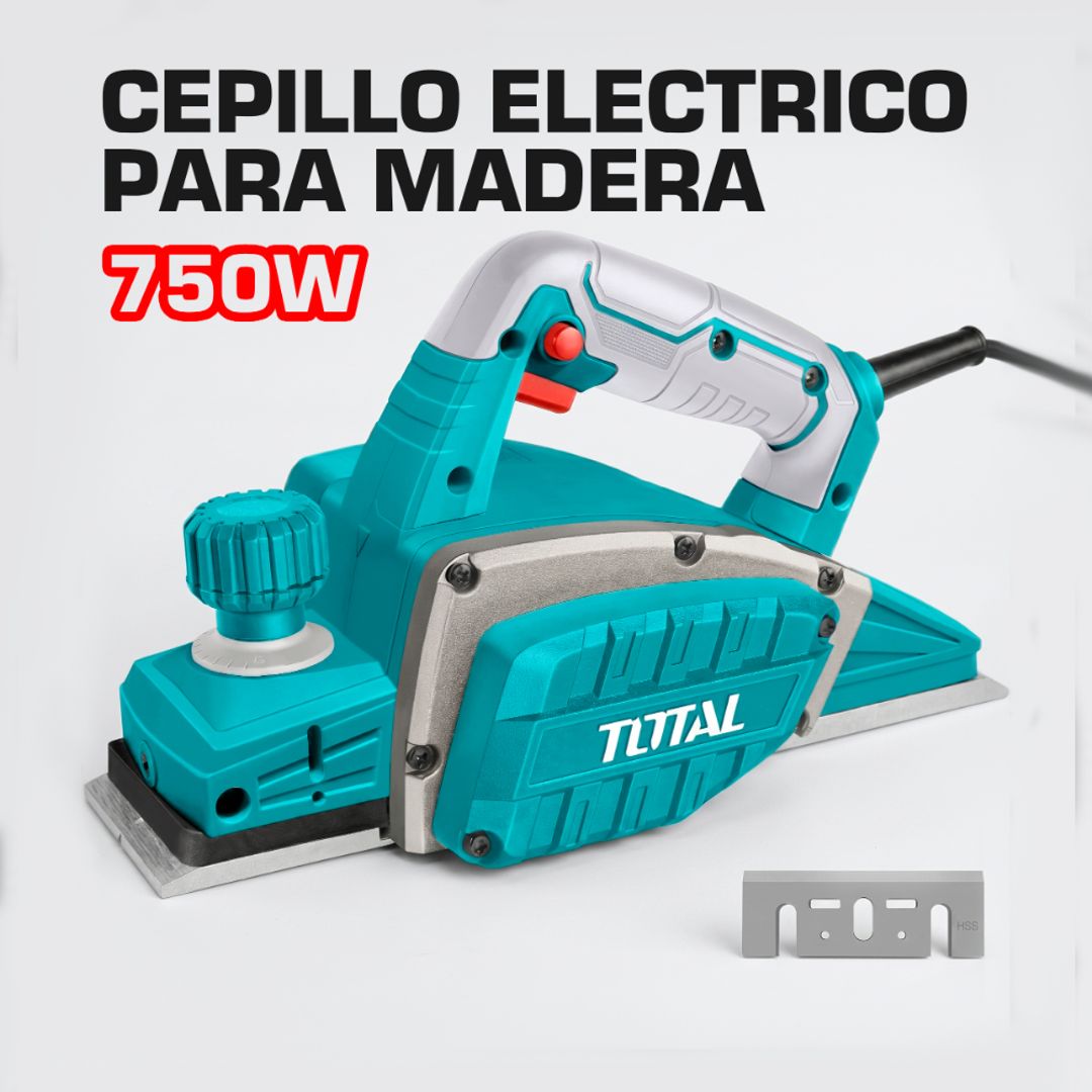 CEPILLO ELECTRICO PARA MADERA 750W 3-1/4"x5/64"