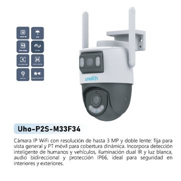 Imagen del producto CAMARA DOBLE LENTE 3MP UNIVIEW 