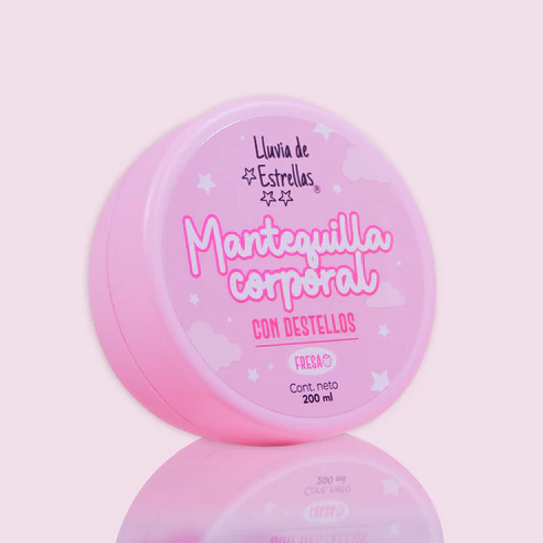 MANTEQUILLA CORPORAL CON DESTELLOS LLUVIA DE ESTRELLAS 