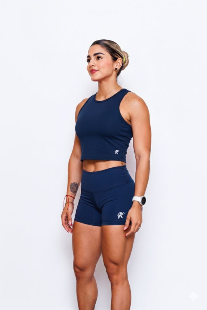 Short Lycra tiro alto