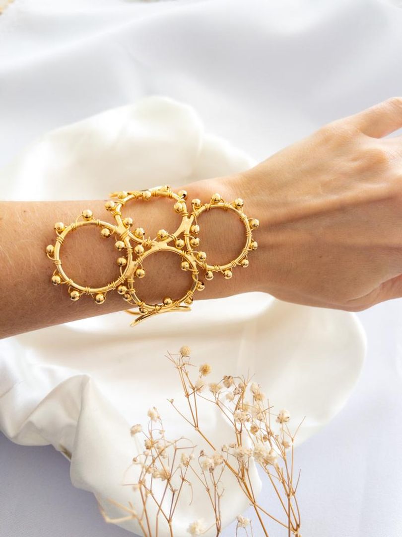 Brazalete circulo balín entorchado 