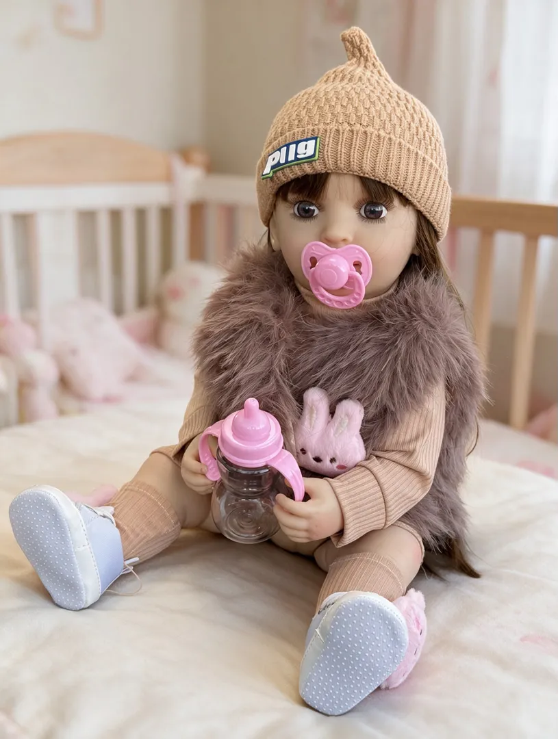 JUGUETE MUÑECA REALISTA INTERACTIVA MUSICAL CON ACCESORIOS