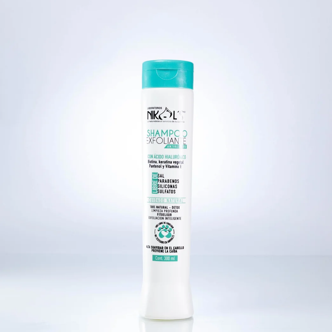 SHAMPOO EXFOLIANTE ANTIRESIDUO NIKOLS X 300ML