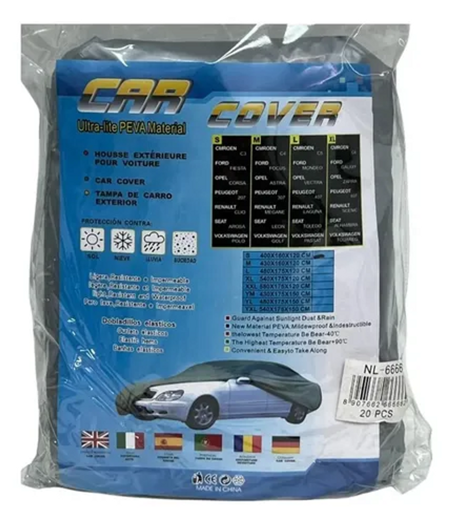 CARPA COBERTOR PARA CARRO FUNDA AUTO TALLA L