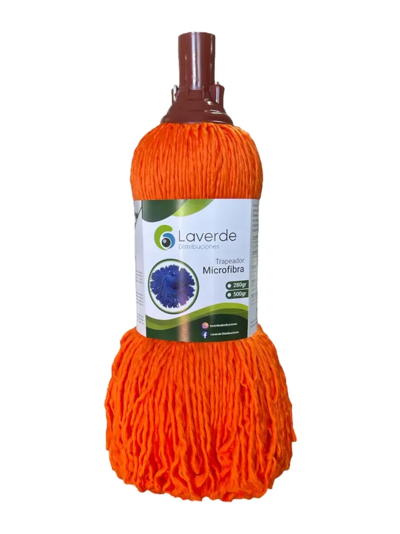 TRAPERO MICROFIBRA NARANJA 280 GR SIN PALO