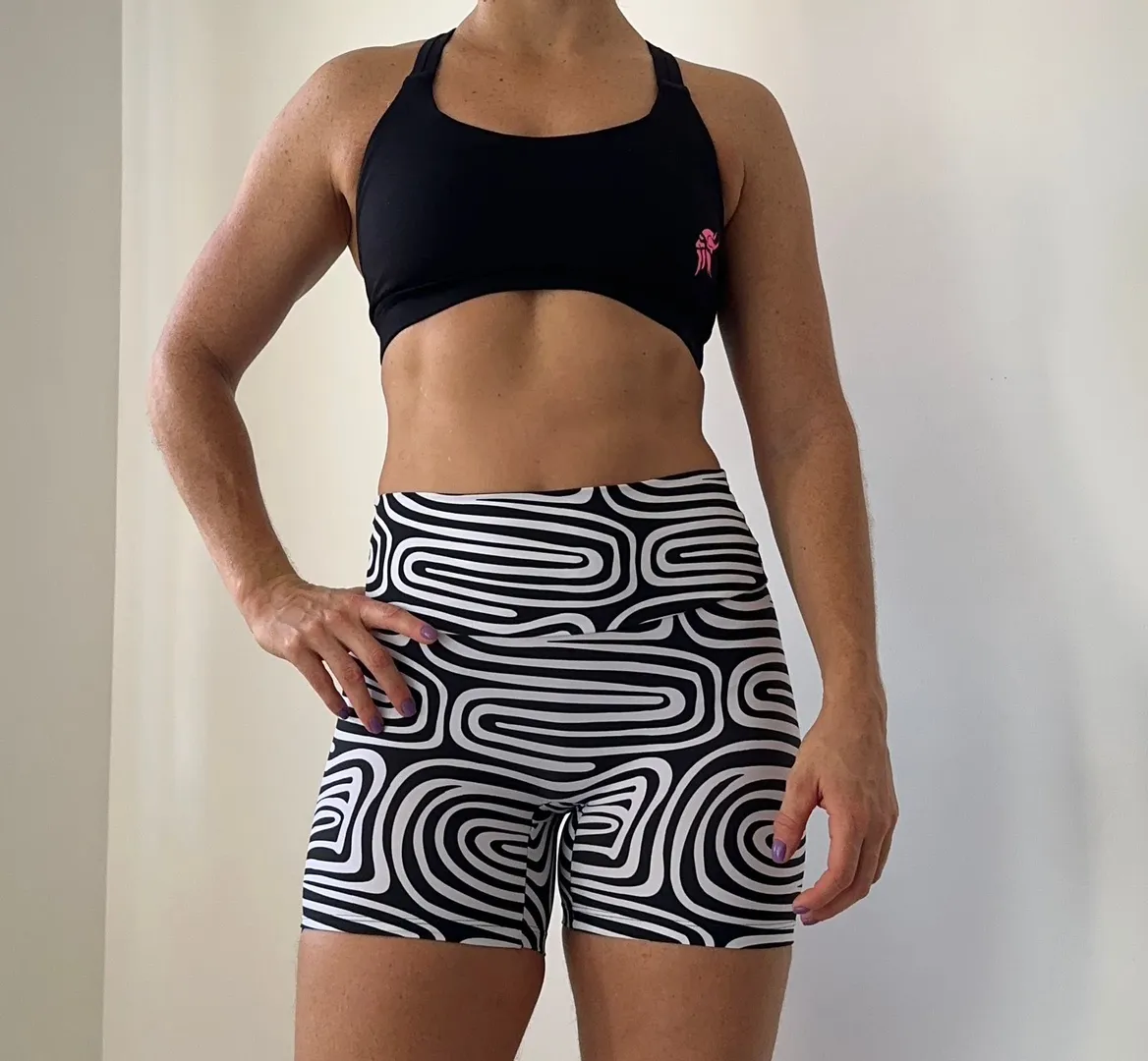 Short sin costura delantera tiro alto Lycra