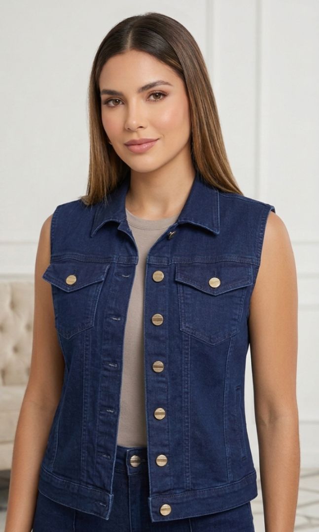 Chaleco de jeans