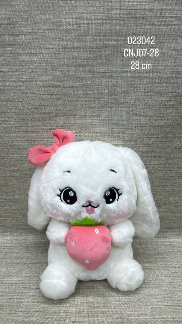 CONEJA CON FRESA Y MOÑO 28 CM