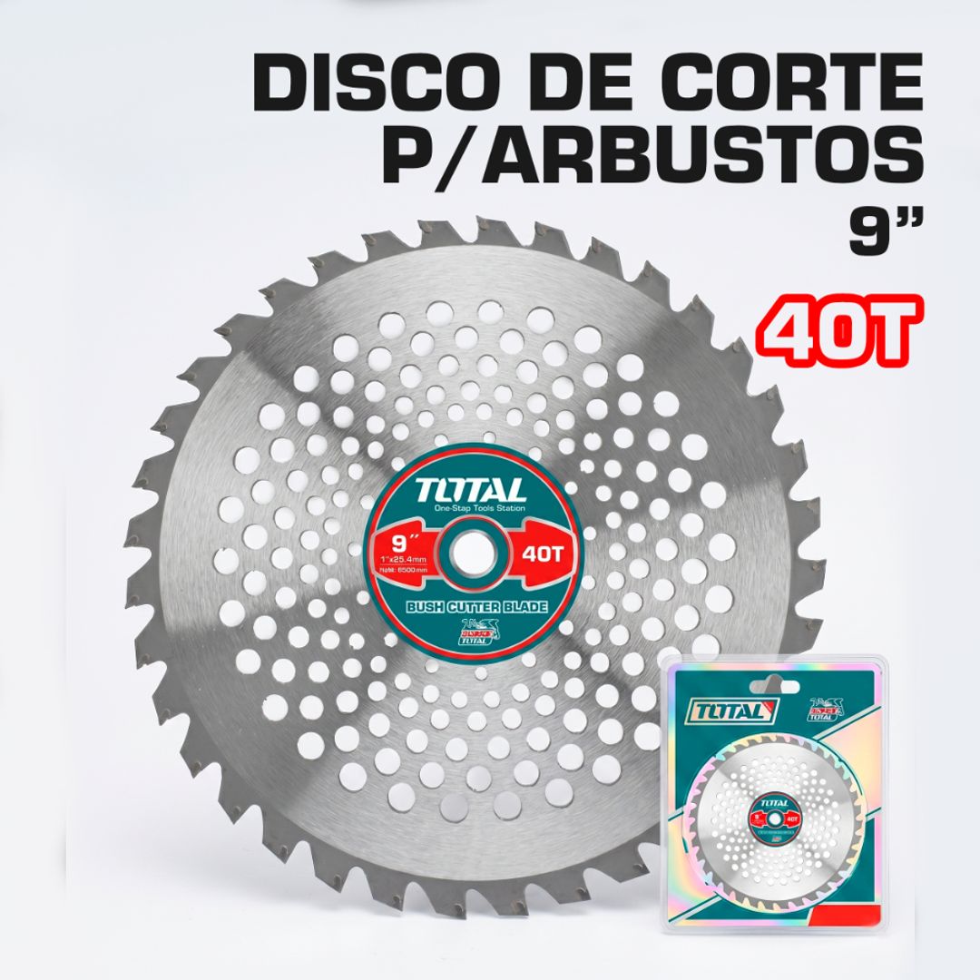 DISCO DE CORTE P/ARBUSTOS 40T 9"