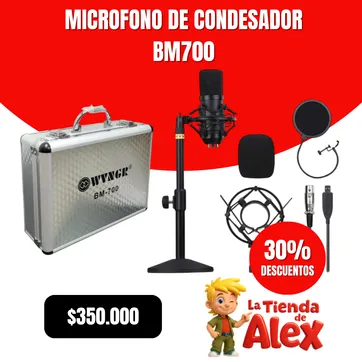 Imagen del producto microfono de condesador bm700