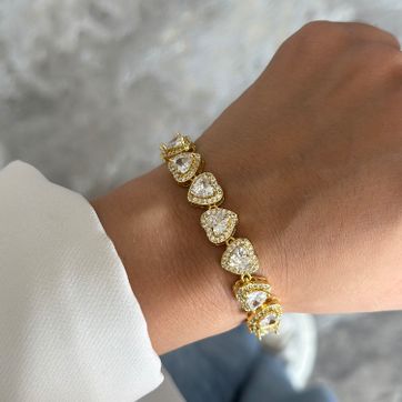 Imagen del producto Pulsera corazón circonias 
