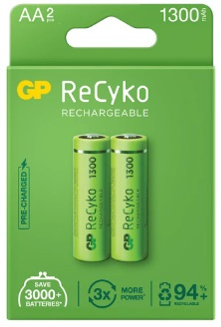 Pilas AA Recargables GP 1300mAh
