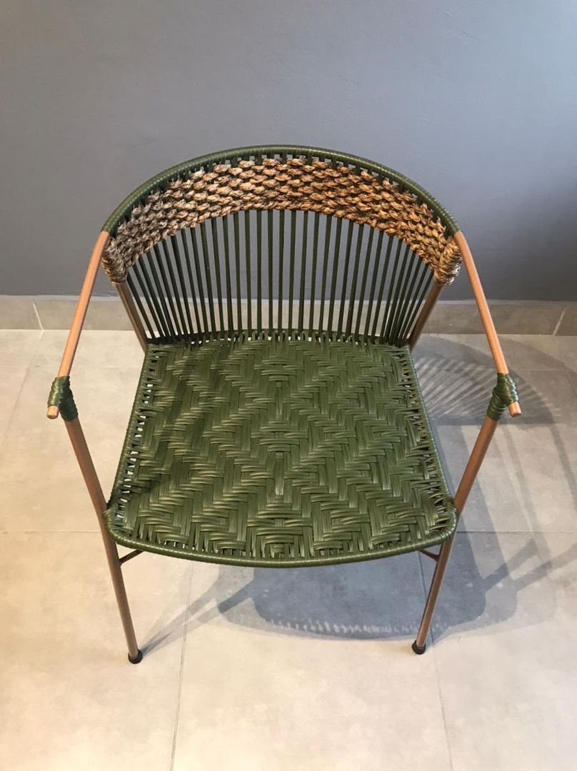 SILLA ÁGATA CON TEJIDO NATURAL