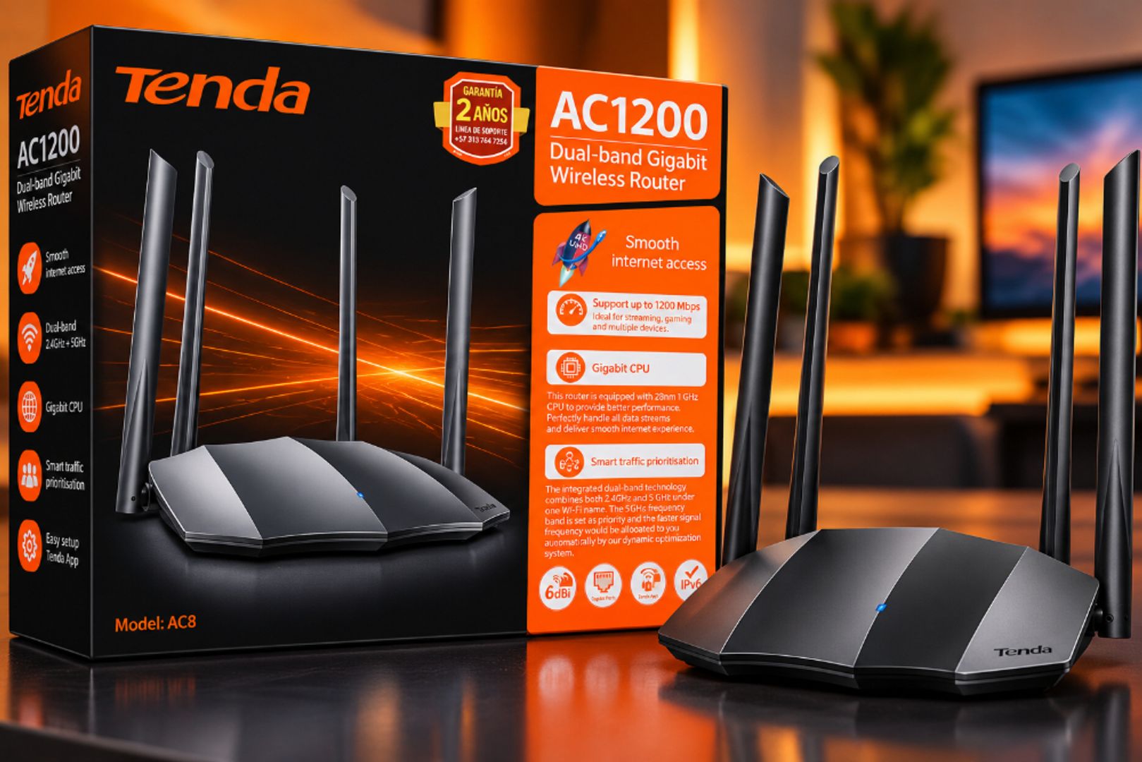 Router Tenda AC1200 Doble Banda
