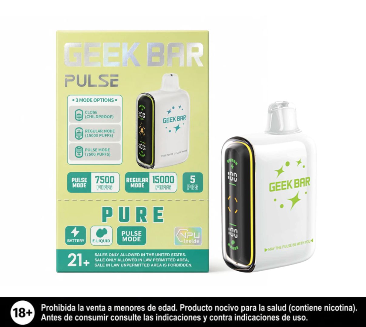 Geek Bar Pulse Pure 15.000 Puffs