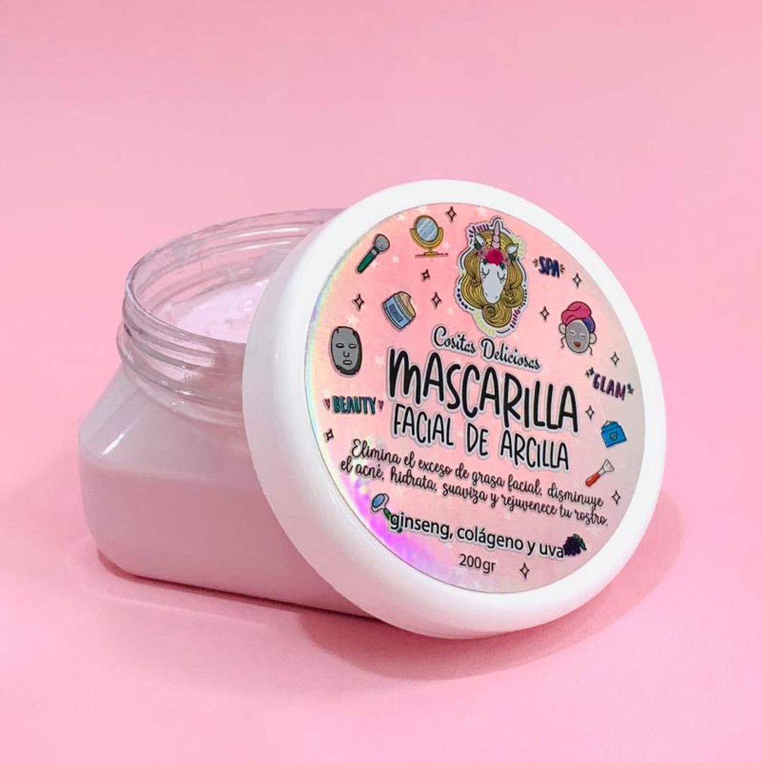 Mascarilla facial de arcilla Rosa