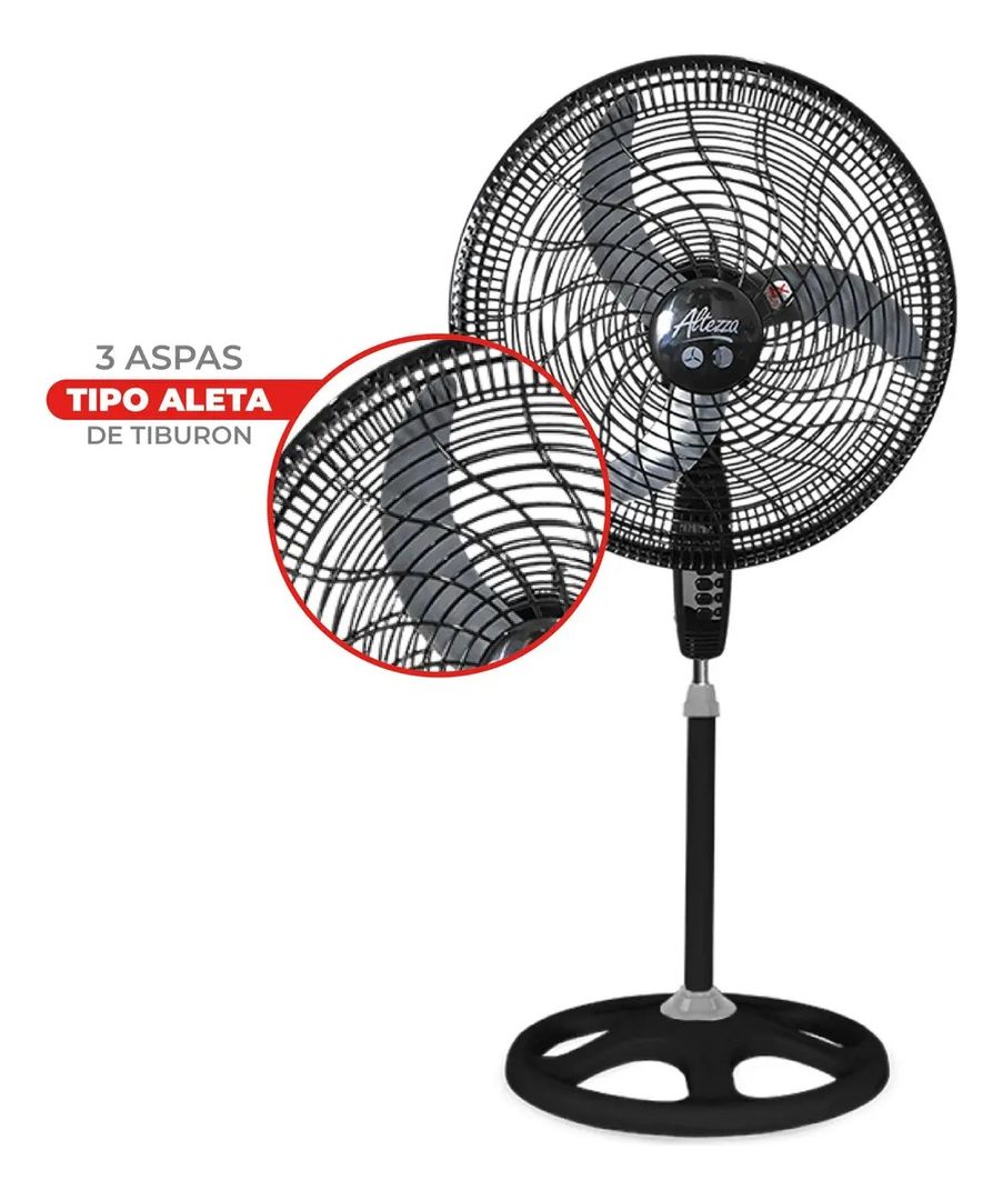 VENTILADOR ALTEZZA DE PIE BASIC BUJE NEGRO