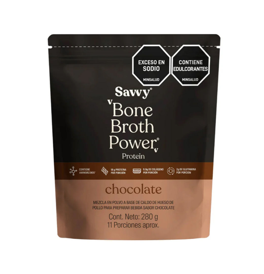 MINI BONE BROTH POWER PROTEIN 280GR CHOCOLATE SAVVY