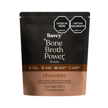 Imagen del producto MINI BONE BROTH POWER PROTEIN 280GR CHOCOLATE SAVVY