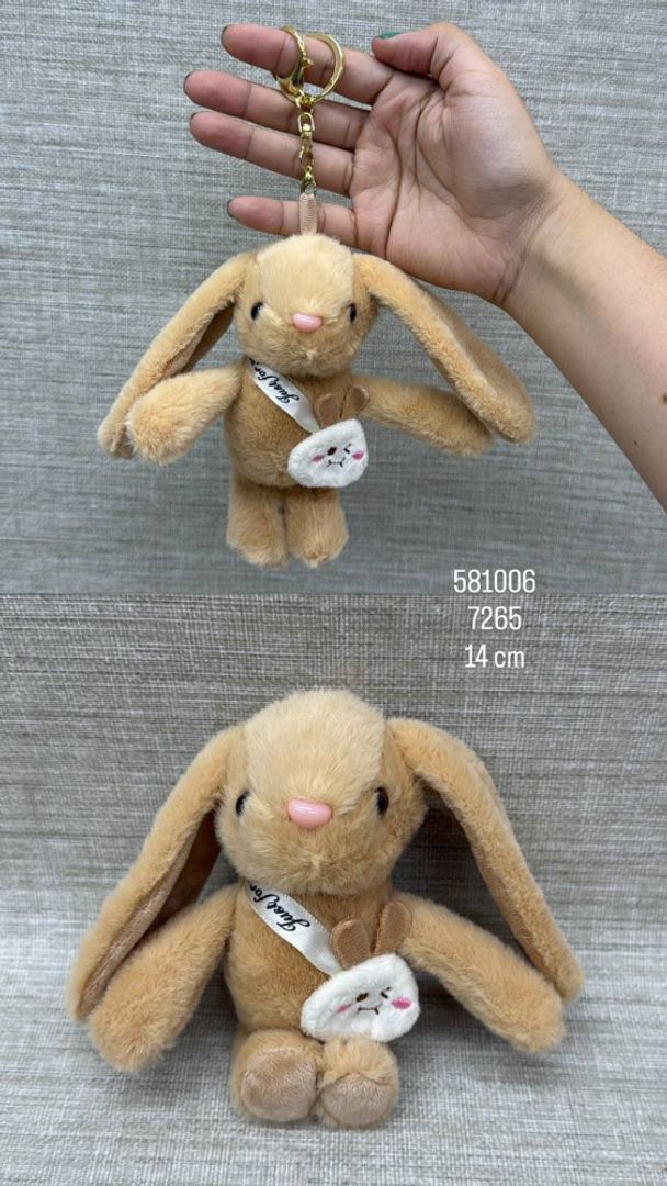 LLAVERO CONEJO CON BOLSITO DE 14 CM