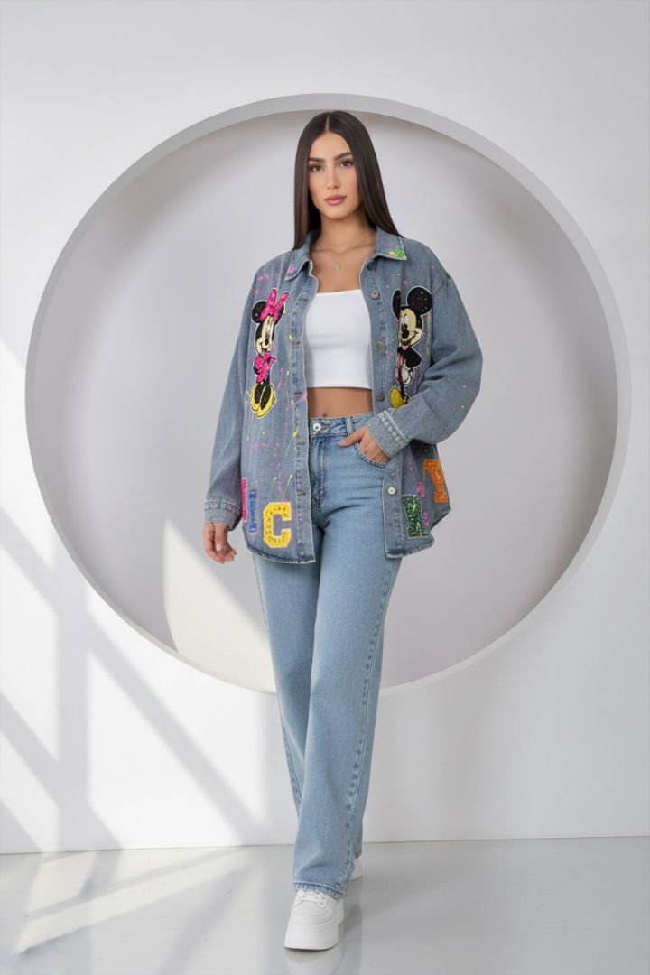 CHAQUETA MICKEY DENIM COLORS