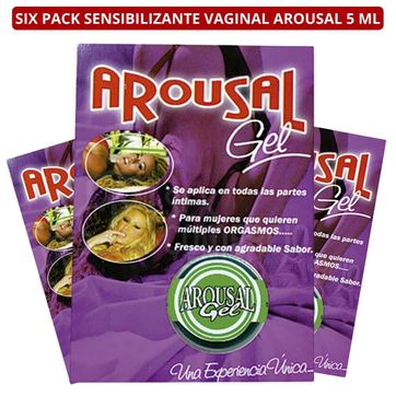 Imagen del producto SIX PACK SENSIBILIZANTE VAGINAL AROUSAL 5 ML X 6