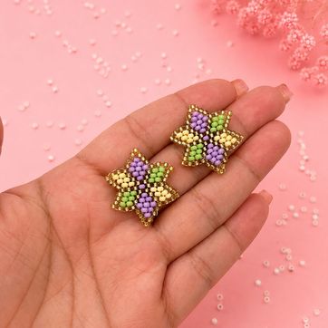Topo tejidos a Mano mostacilla Estrella ⭐ - imagen 1