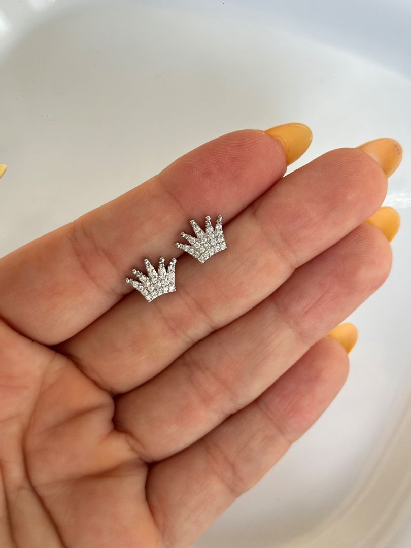 Topo plateado corona 