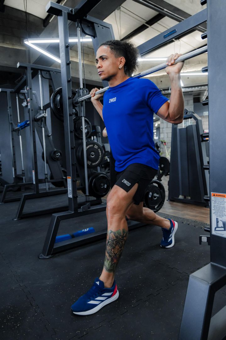 SET MEN CAMISETA AZUL R. + PANTALONETA NEGRA 