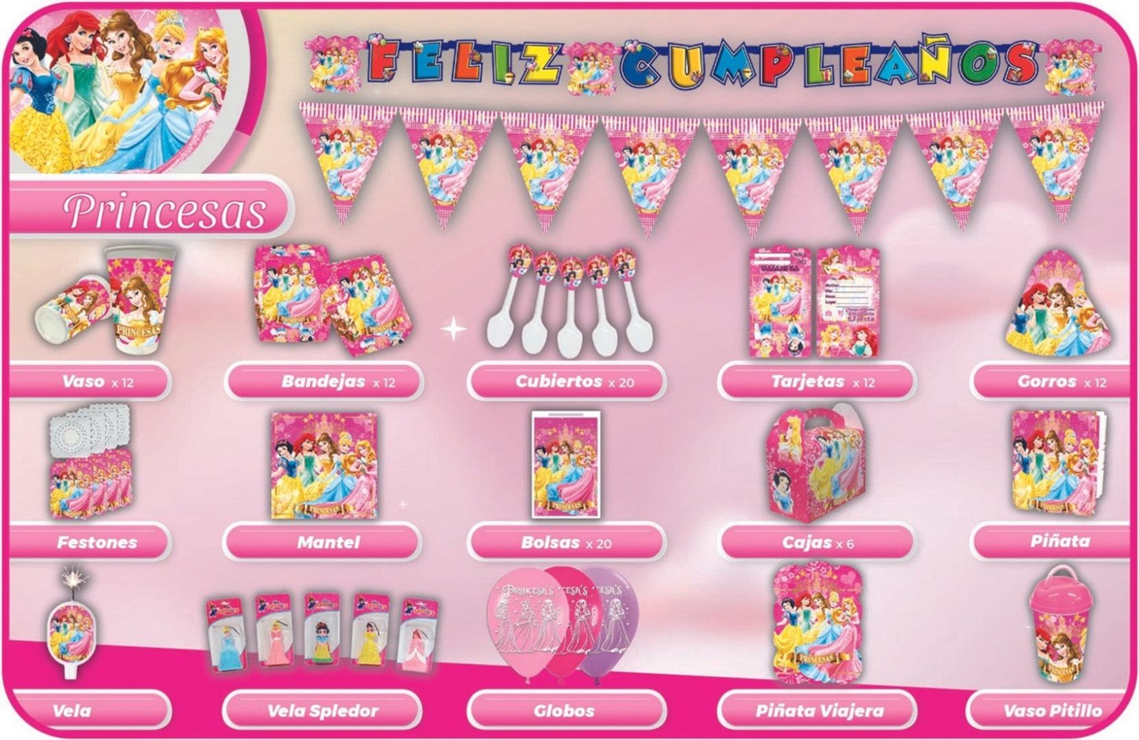 DECORACIÓN PRINCESAS DISNEY