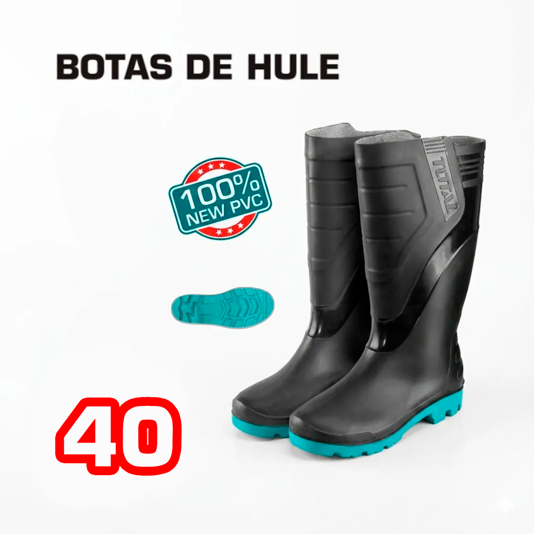 BOTAS DE HULE TALLA Nª 40  COLOR NEGRO