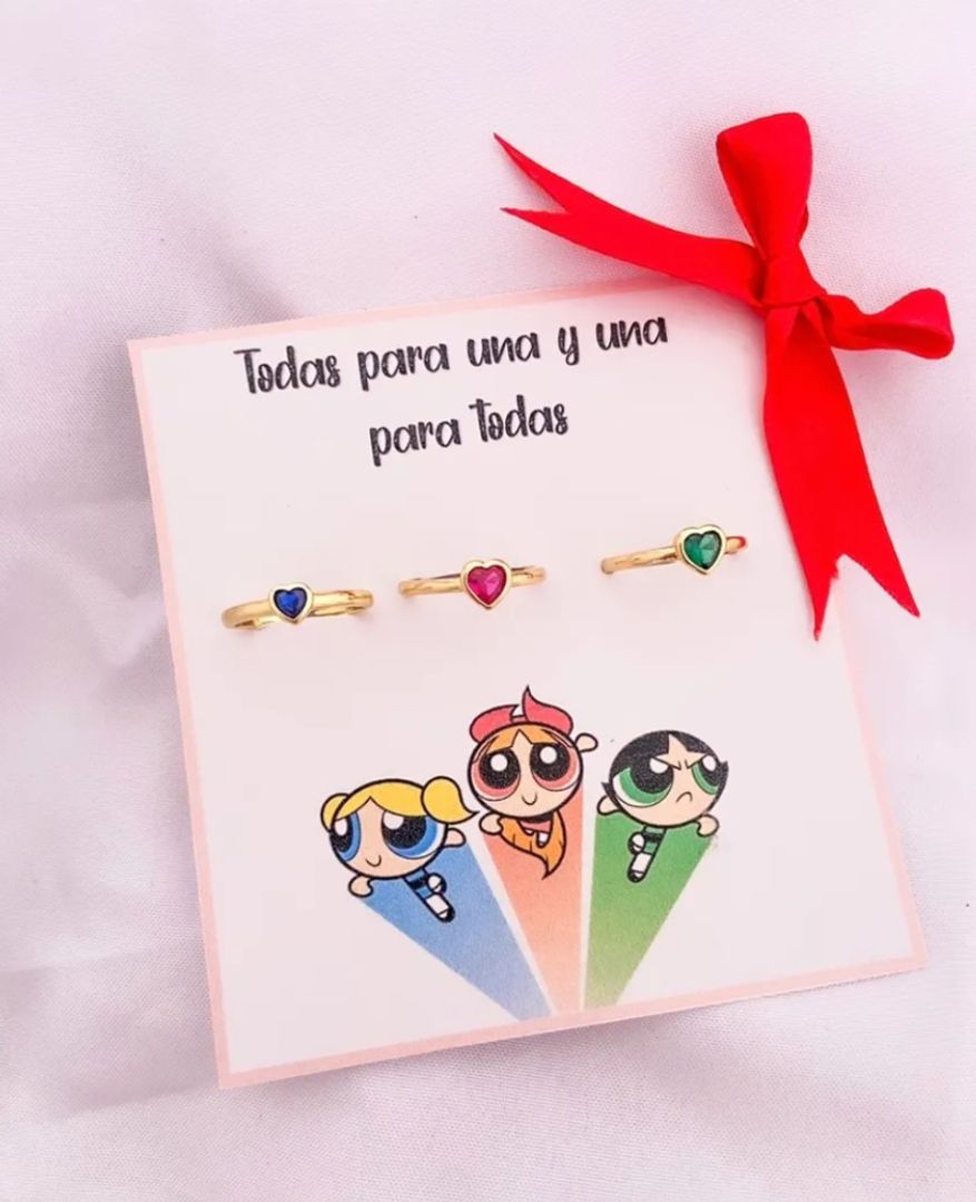 ANILLOS AMIGAS CHICAS PODEROSAS 