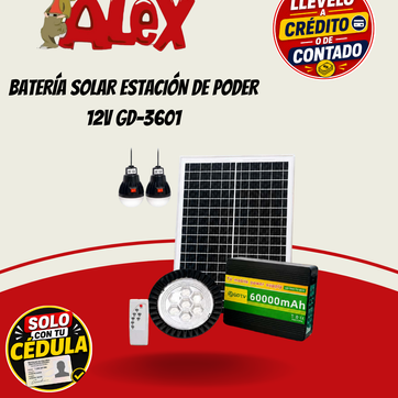 Imagen del producto BATERÍA SOLAR ESTACIÓN DE PODER 12V GD-3601