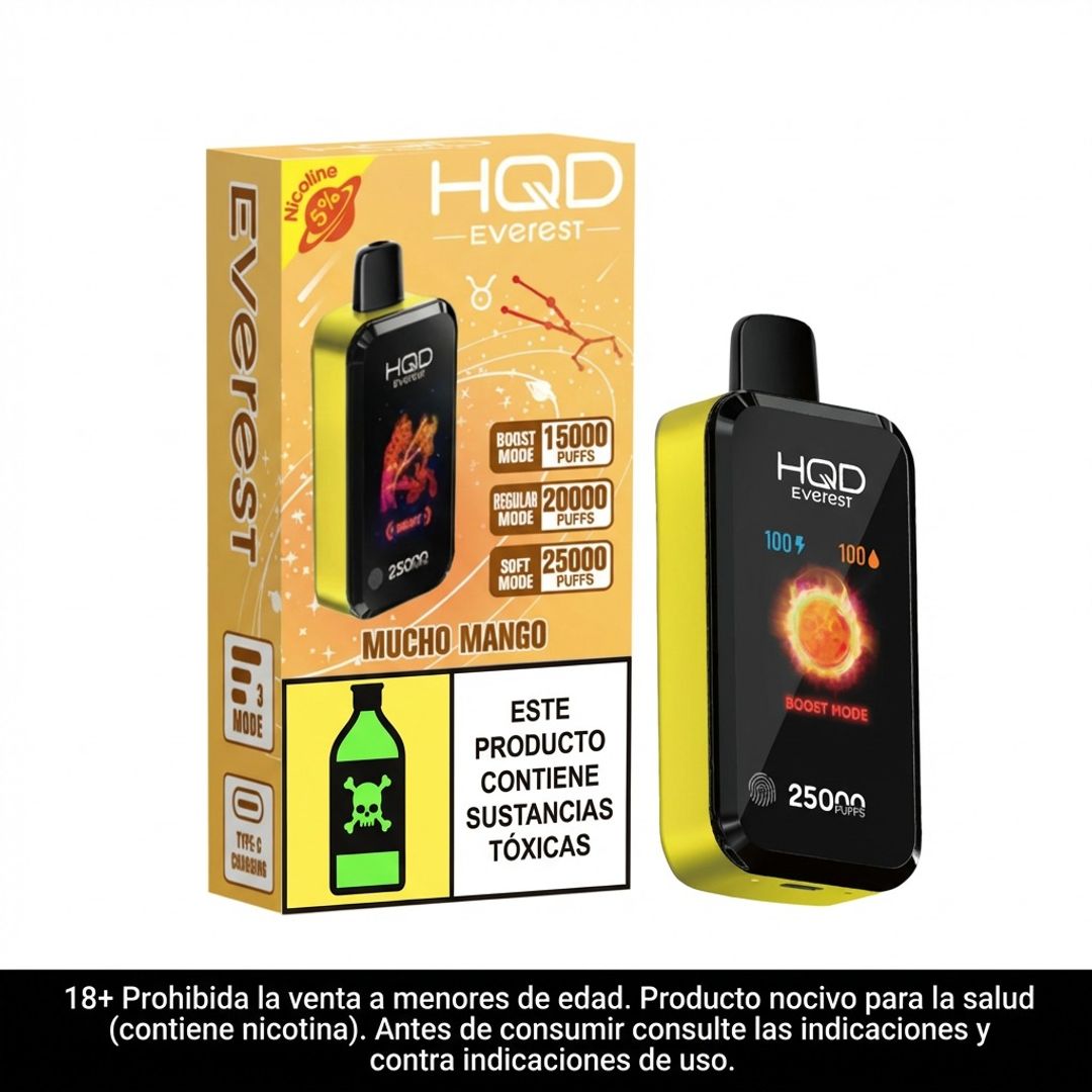 Hqd Everest Mucho Mango 25.000 Puffs
