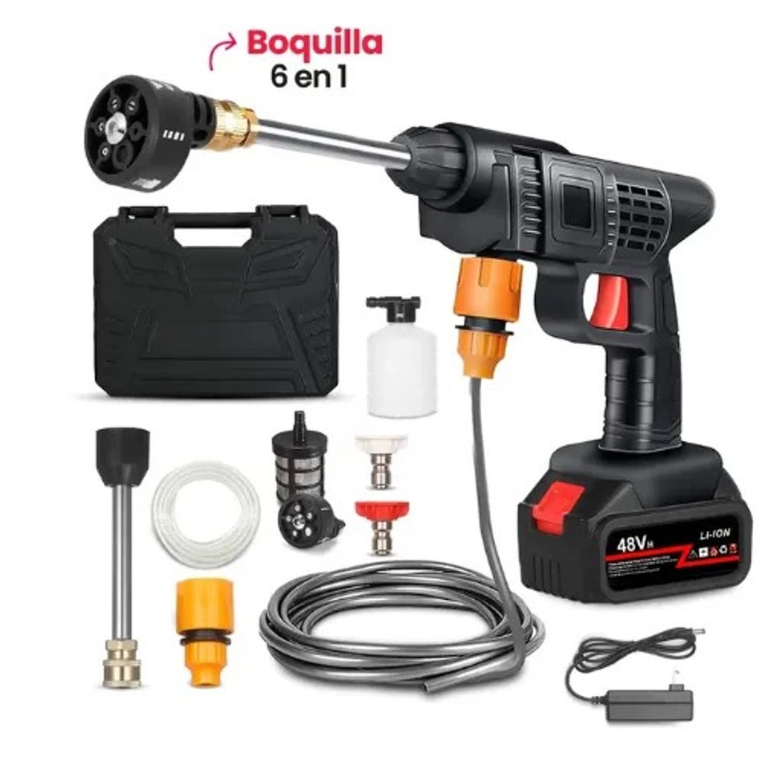 HIDROLAVADORA CON BOQUILLA DE 6 CHORROS