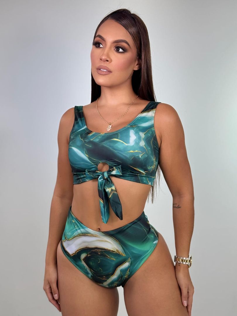 Bikini top estampado
