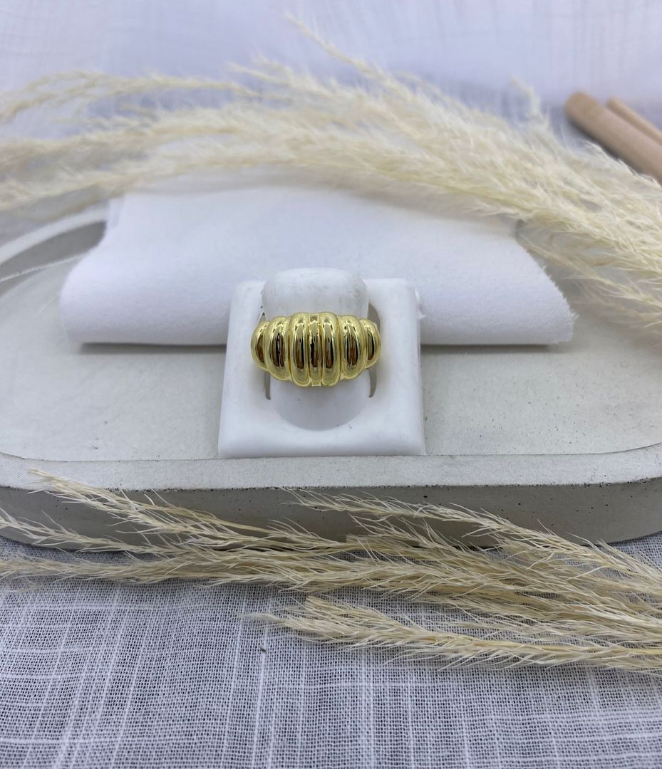 Anillo, dorado, covergold 