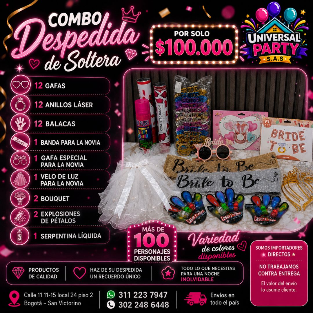 COMBO DESPEDIDA DE SOLTERA